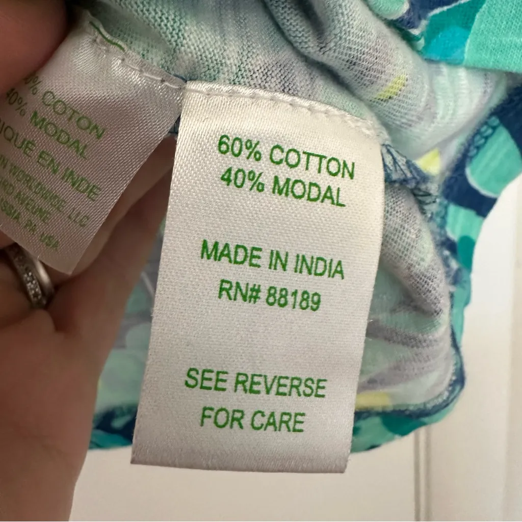 Lilly Pulitzer Del Lago Tunic Indigo Midnight Cove Tassels Women’s Medium - Image 6