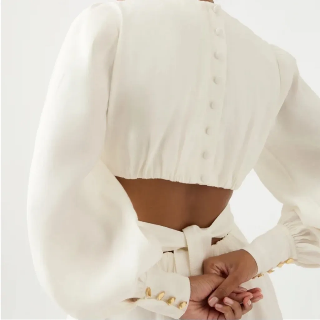 Aje Spectral Cut Out Minidress White Size 4 - Image 4