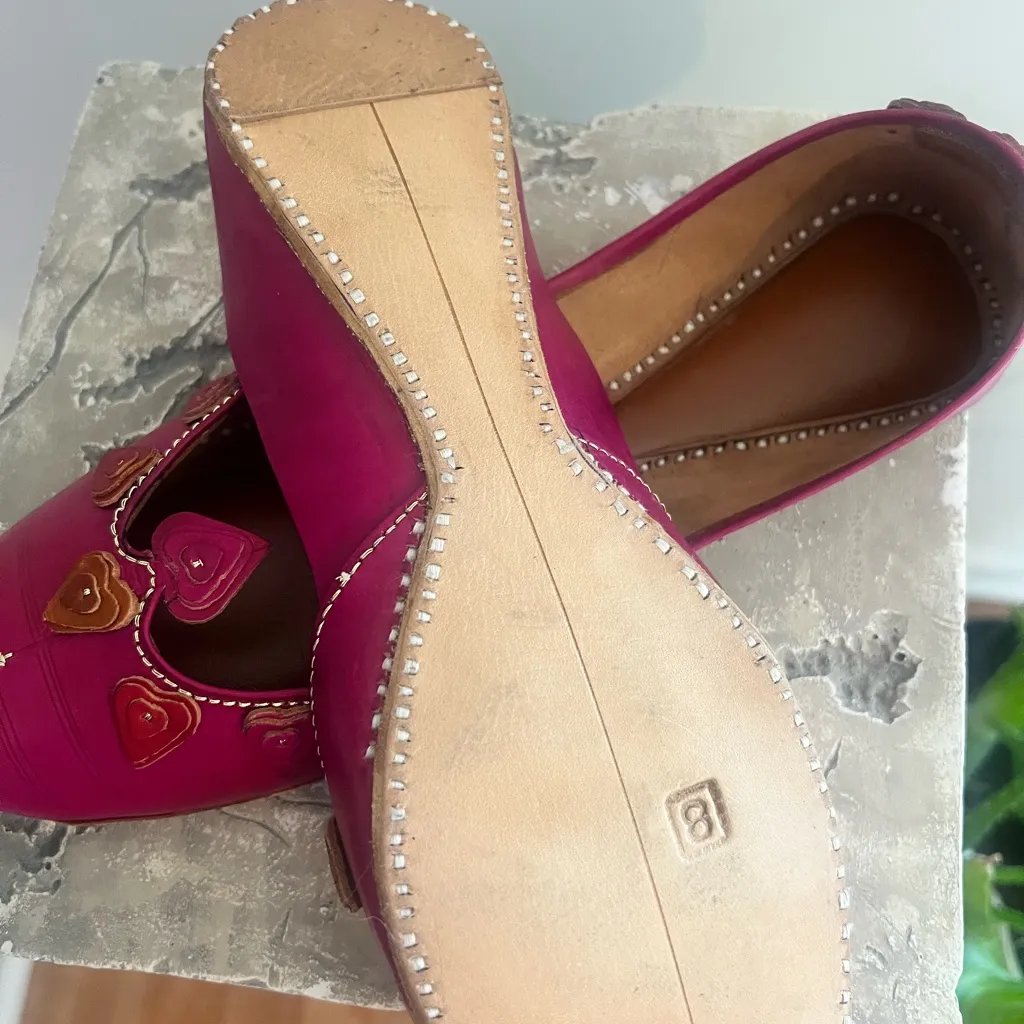 Elegant Pink Women's Shoes (khussa/jhuti) Size 9 - Image 3