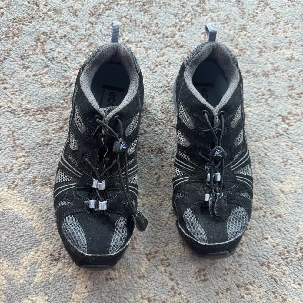 ECCO Receptor Rugged Mesh Trail Running Hiking Shoes Black Gray 9 - Image 2