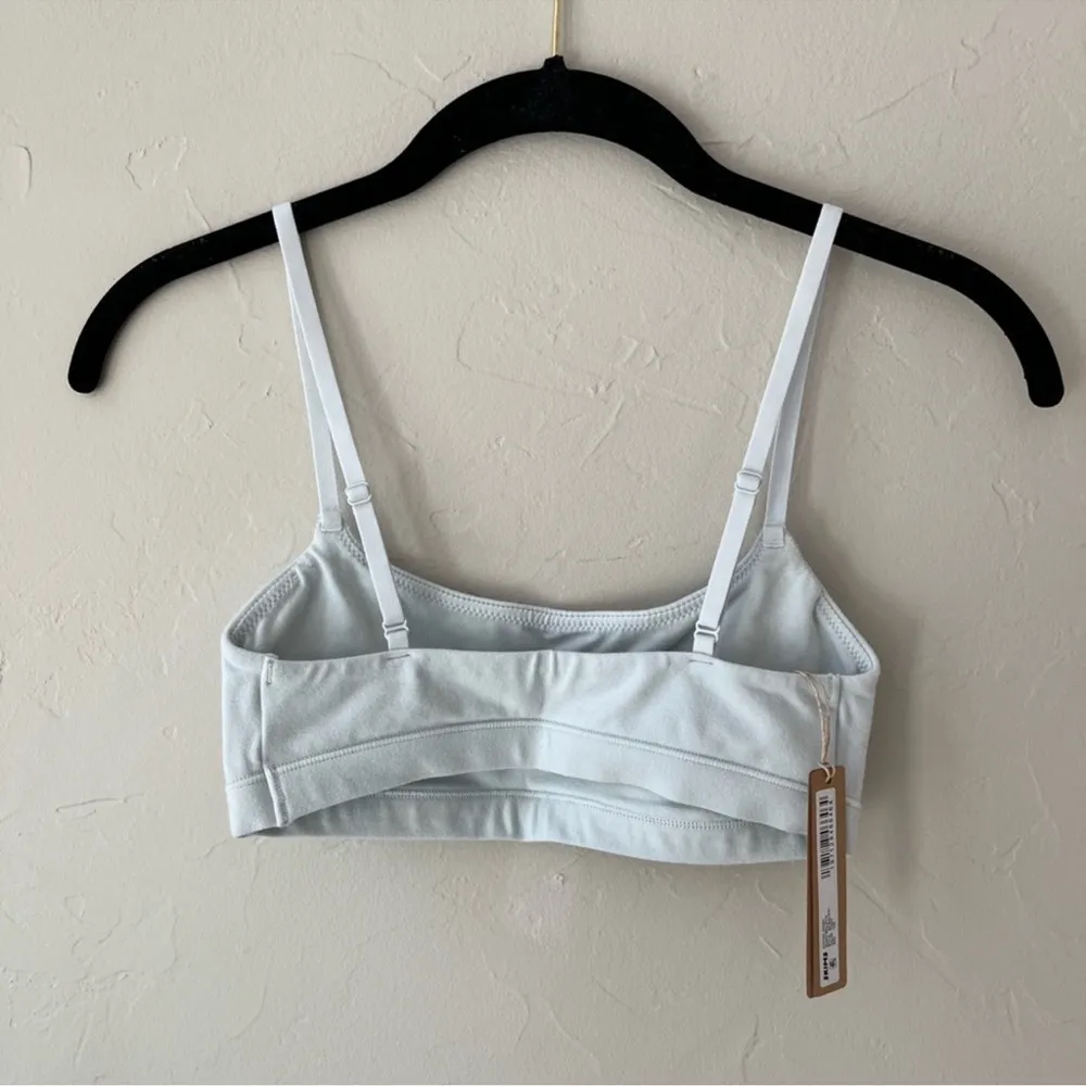 ❄️SKIMS COTTON JERSEY SCOOP NECK BRALETTE IN FROST XXS - Image 3