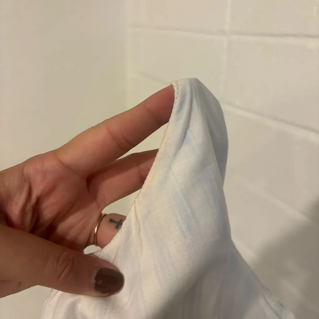 NWT reformation jessi linen dress in blue and white stripes - Image 7