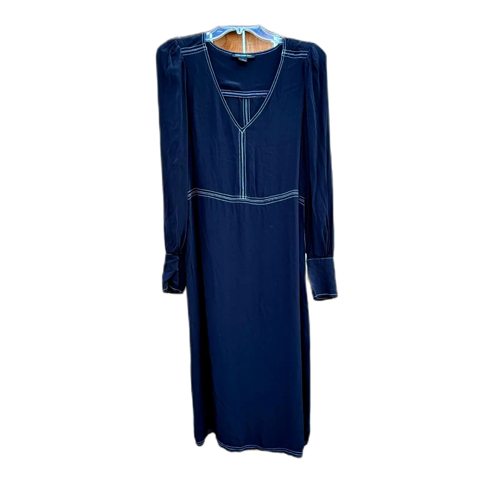SOMETHING NAVY BLACK LONG SLEEVE DRESS SMALL - Image 2