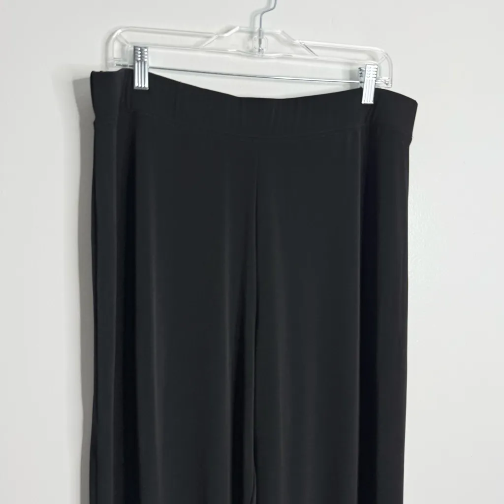 NWOT Susan Graver Essentials Liquid Knit Straight Leg Pant Black X-Large Petite - Image 6