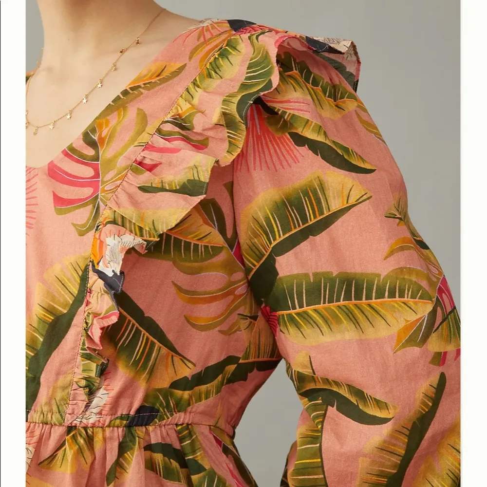 Anthropologie Farm Rio Yasmine ruffled blouse S - Image 3