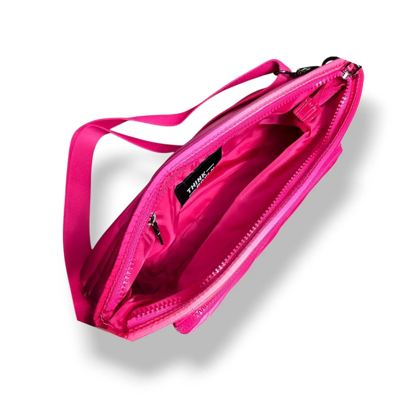 New Think Royln Bank Street XL Crossbody Bag Pink Fuchsia Ombre Quilted RFID - Image 7