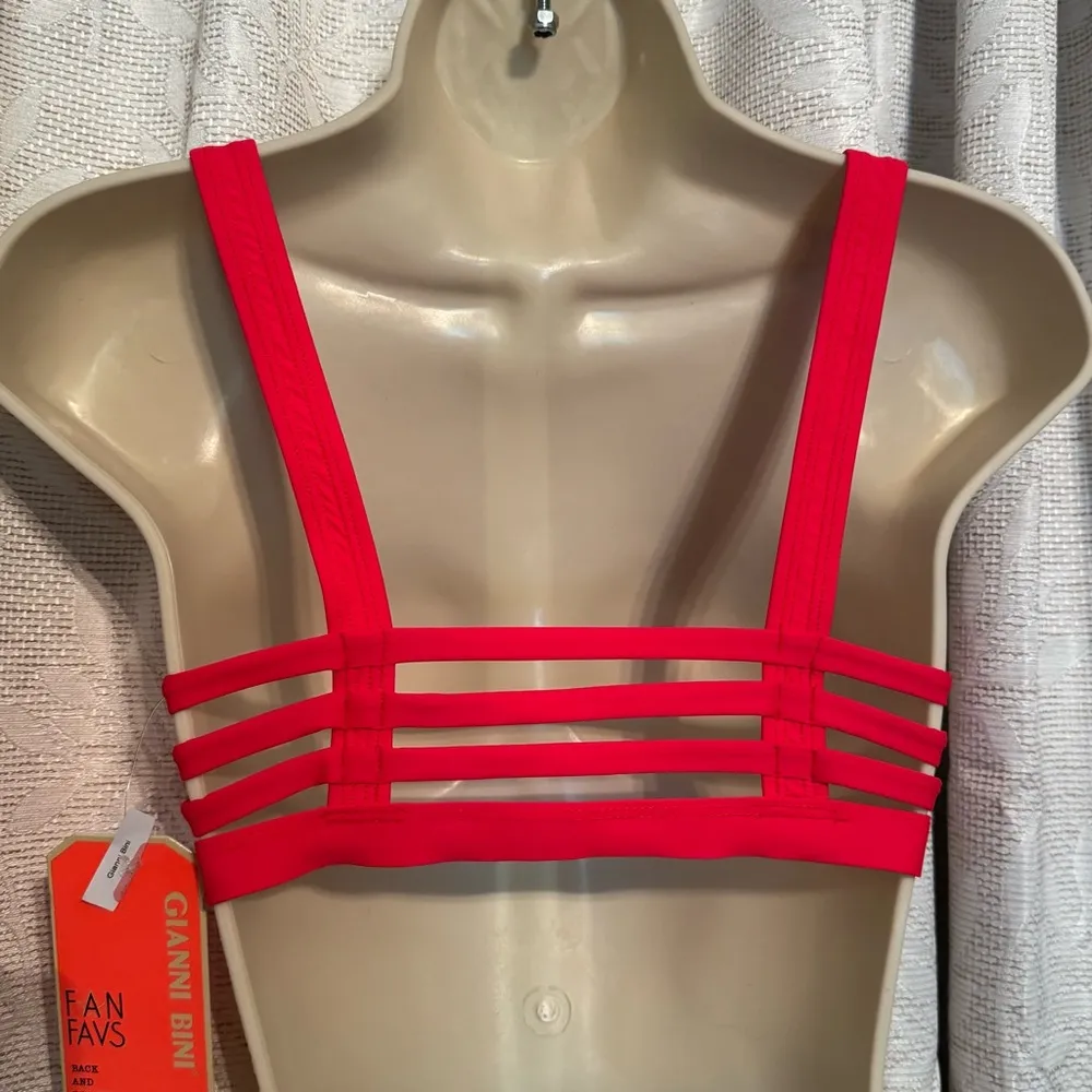 Gianni Bini Strappy Back Bralette Swim Top XS - Image 2
