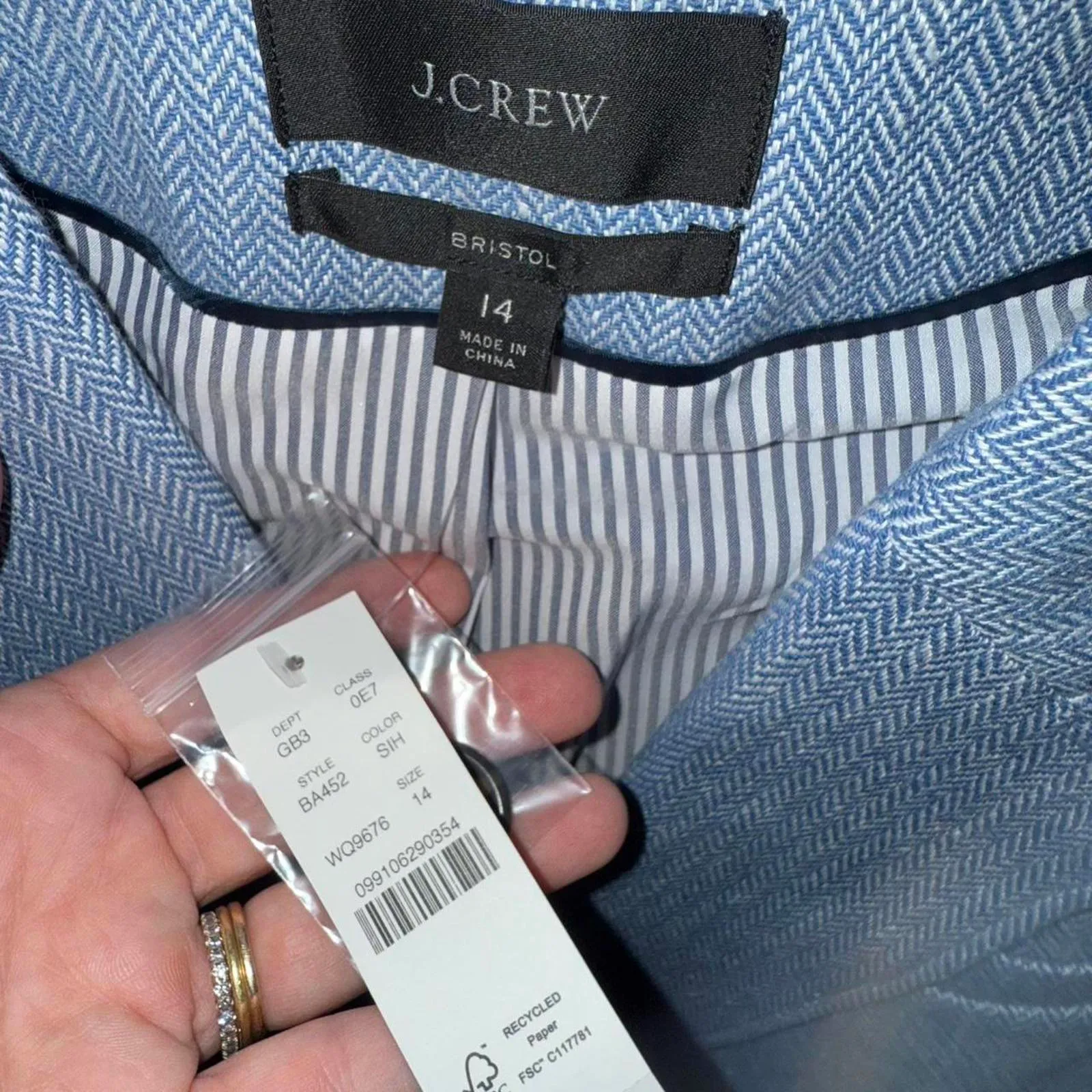 J.Crew  Women's Blue Jacket - Image 2