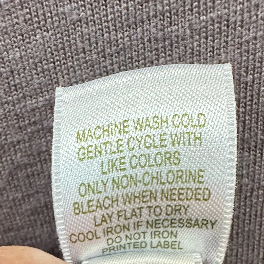 GARNET HILL Easy Banded Knit
Dress Dolman Short Sleeve Cotton
Modal Gray Size M - Image 6