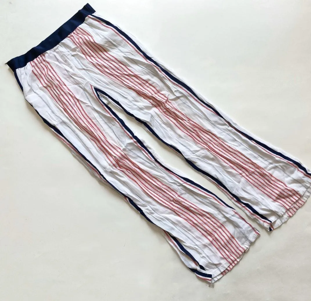 Blue White Red Striped Trouser Pants - XS - Image 3