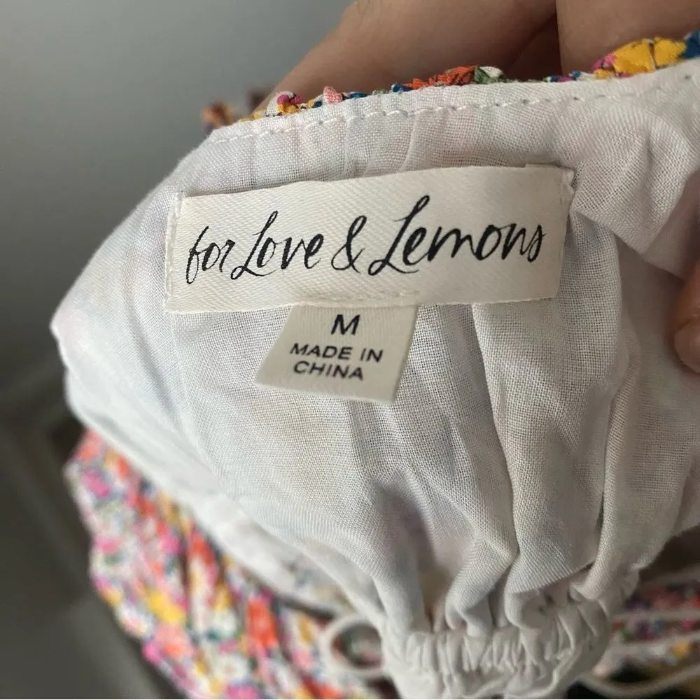 💛 For Love & Lemons Libby Floral Crop Top NWOT - Image 7