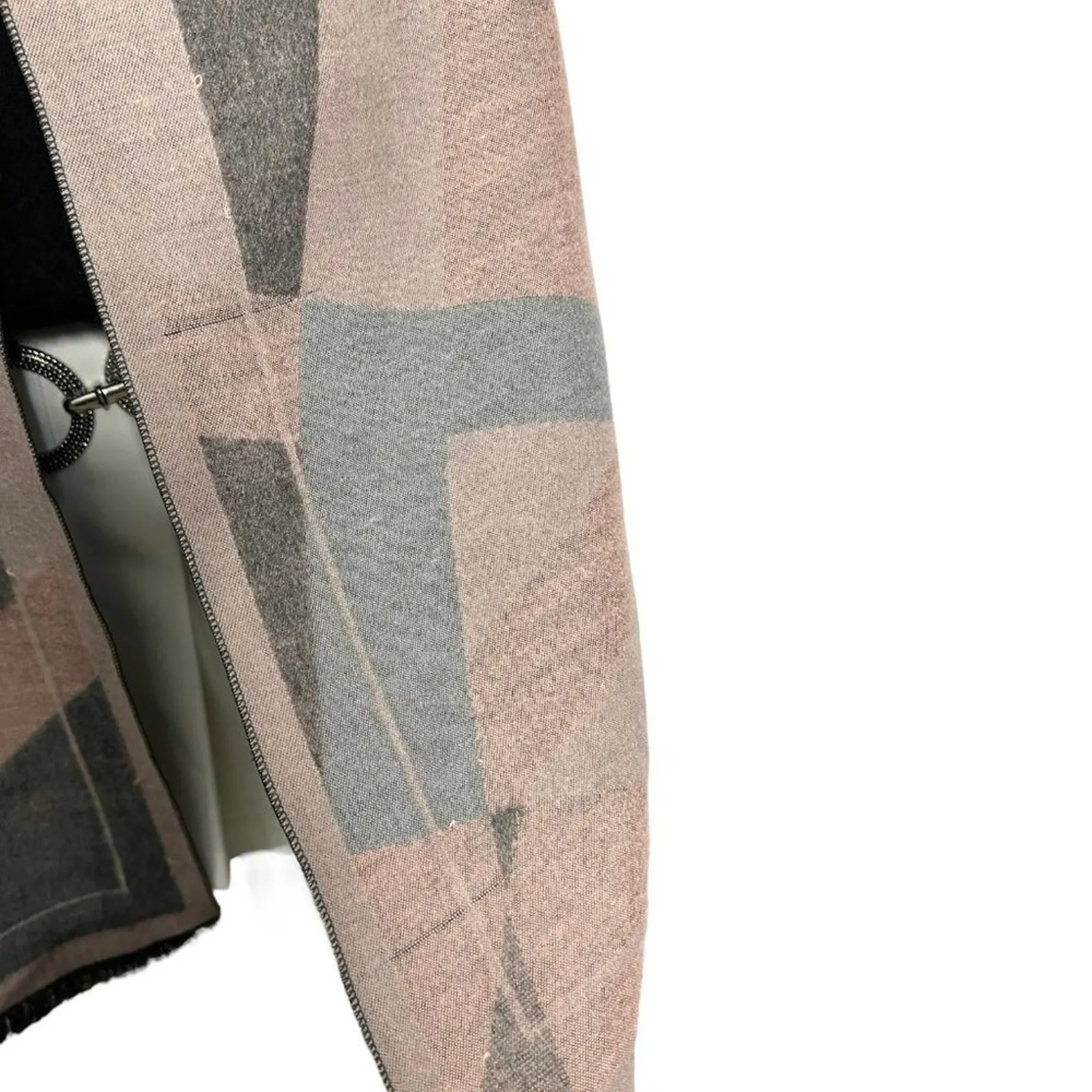 SOIA & Kyo Larisa Scarf Wrap Shawl in Rose and Charcoal Gray Blanket Scarf - Image 6