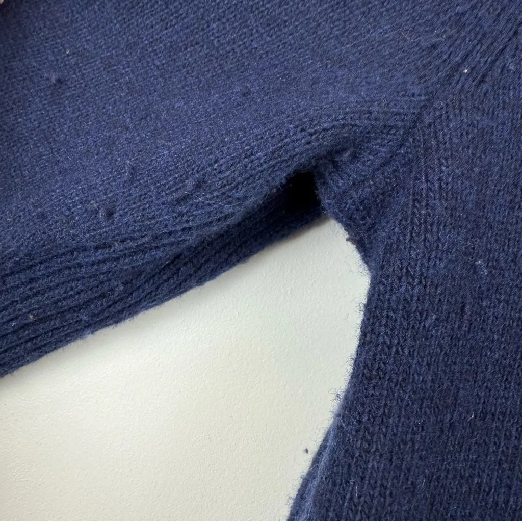 Jenni Kayne Everyday Cardigan Navy Women's Size XS Wool/Viscose/Polyamide/Cashmere - Image 6