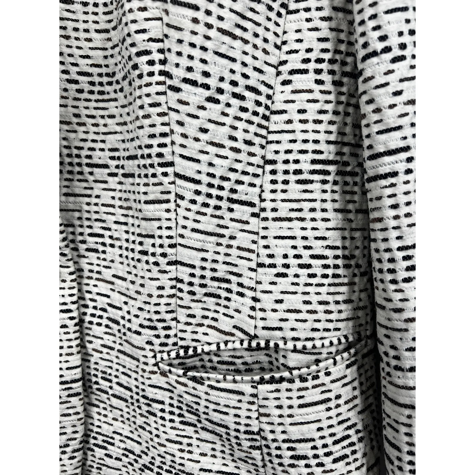 Lafayette 148 Women's Black White Textured Blazer‎ Size 8 - Image 4