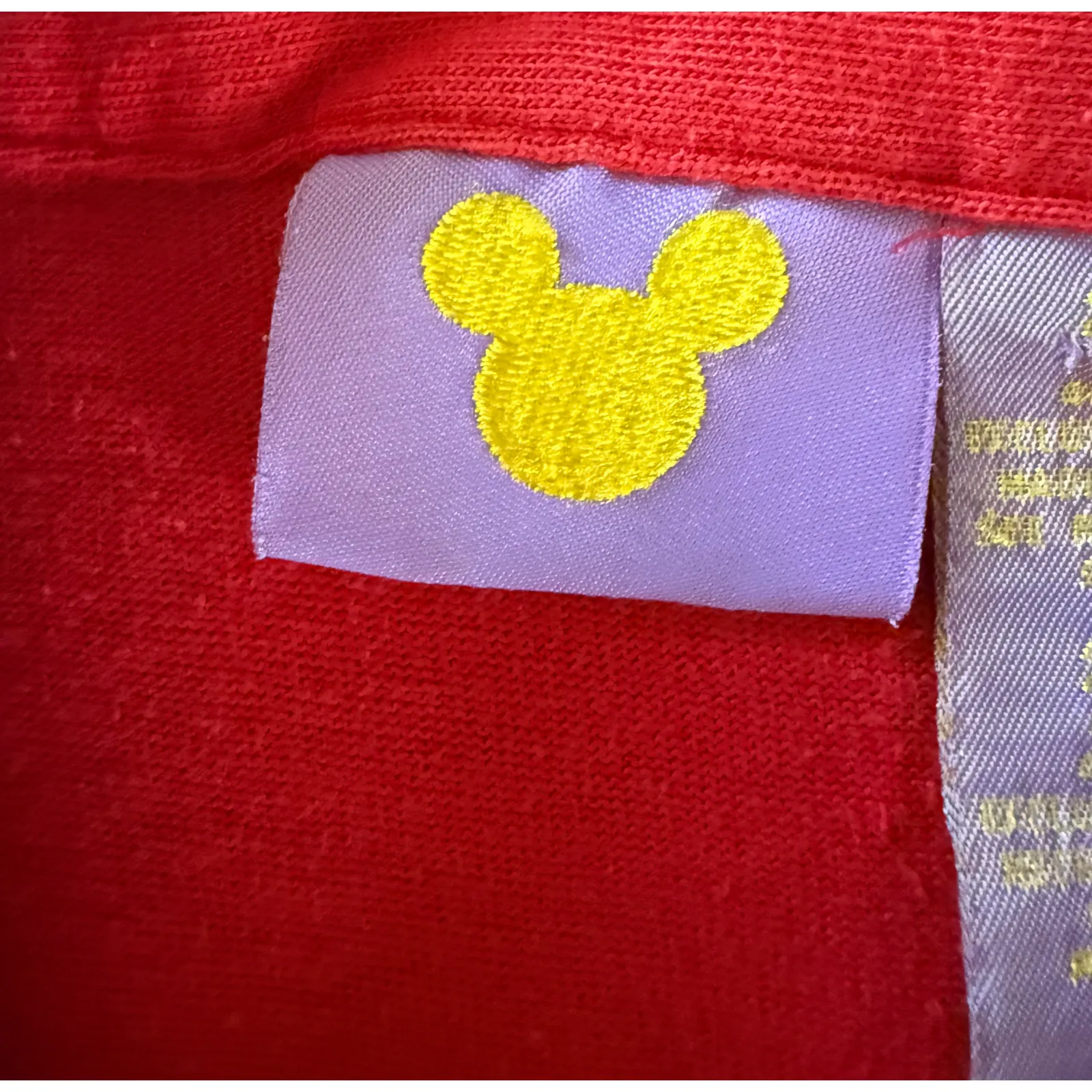 WINNIE THE POOH Womens Sleeveless Vest Plus Size 22 Red Button Up Collar Logo - Image 3