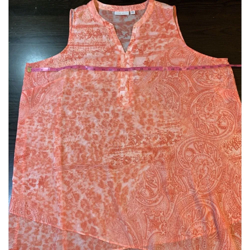 Susan Graver QVC Tunic Womens Pllus‎ Sz 24W Floral Chiffon Sheer Tiered Feminine - Image 7