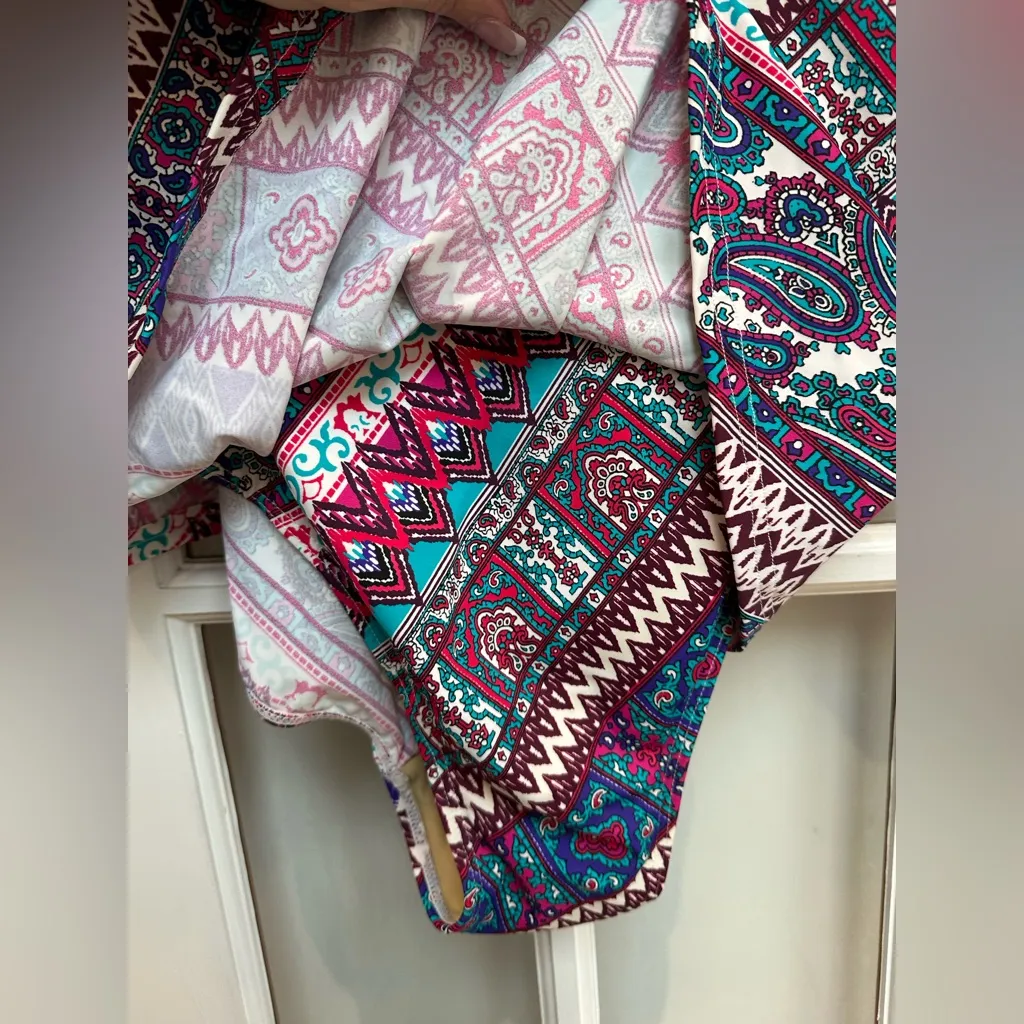 Swimsuits For All One Piece Swimdress Swimsuit Women's Size 20 Underwire New Purple - Image 4