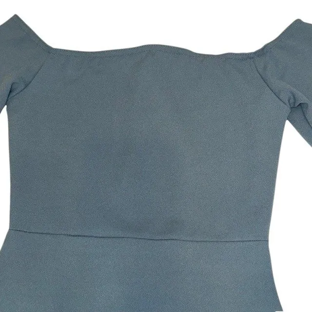 Missguided Bodycon Dress Off Shoulder Bell Sleeve‎ Cocktail Party Dress US Sz 1 - Image 7