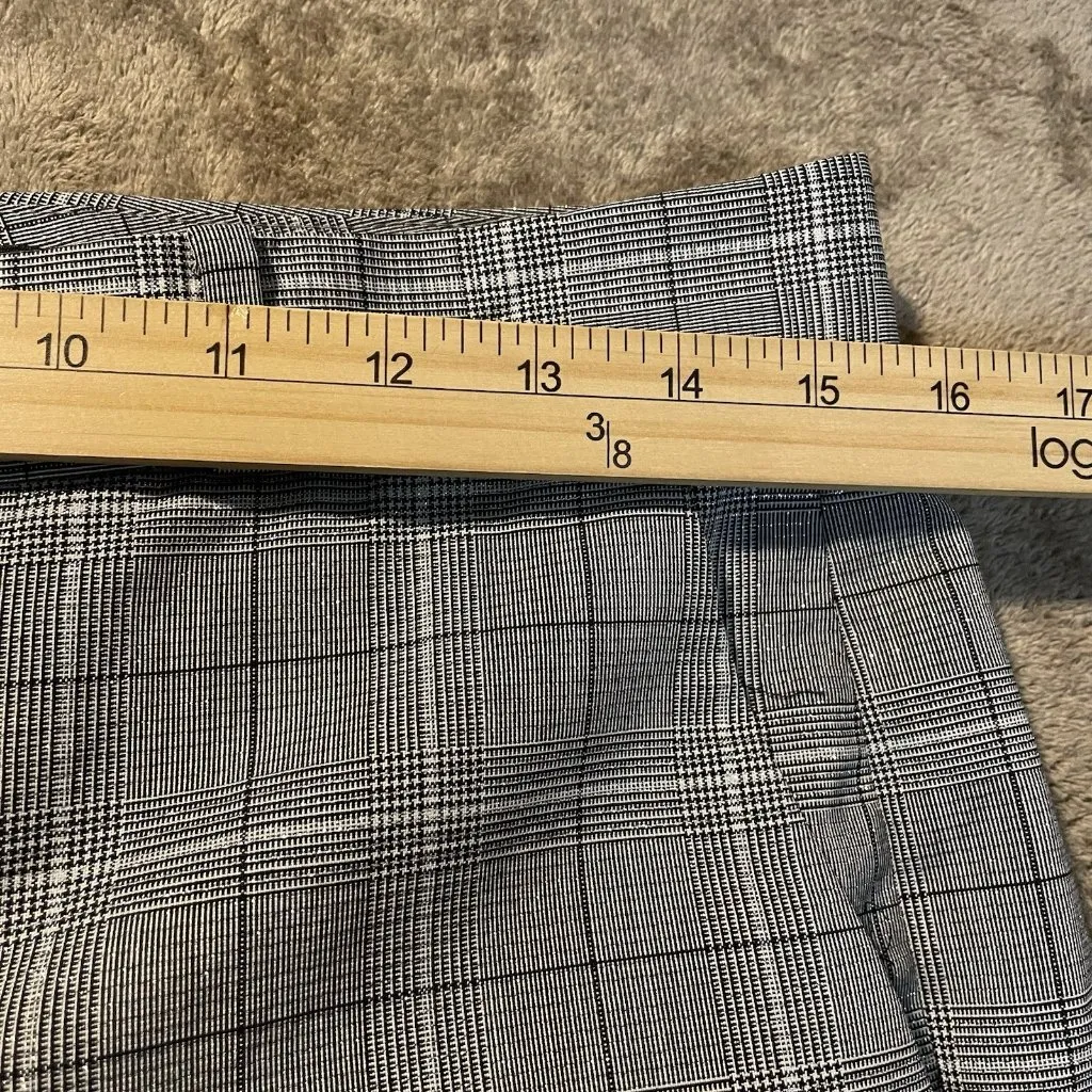 Banana Republic Pants Womens 4 Avery Plaid Gray Sparkle Casual Dress Career Prep - Image 6
