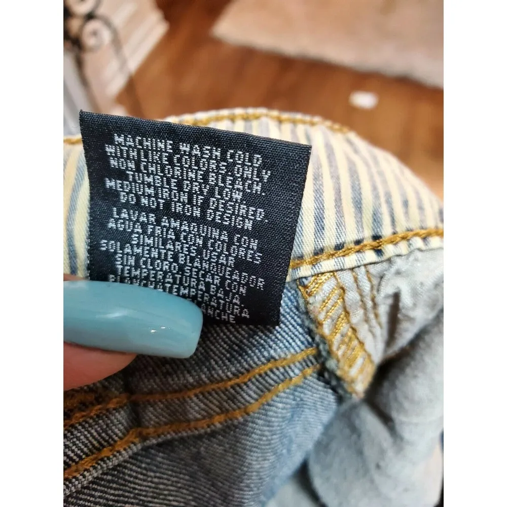 Beverly Hills Women's Denim Blue Cotton Mid Rise Straight Leg Jeans Pant Size 14 - Image 10