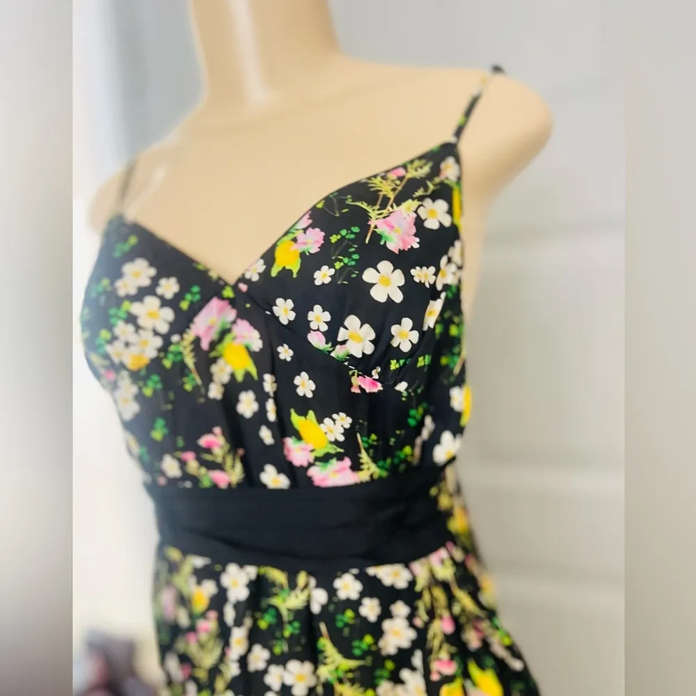 Cynthia Rowley Capri Dress -Black floral size 8 New - Image 6