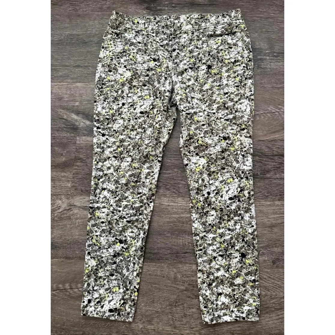 Simply Vera Vera Wang Women's Casual Pants Jeans Size 12 Cropped Brown White - Image 2