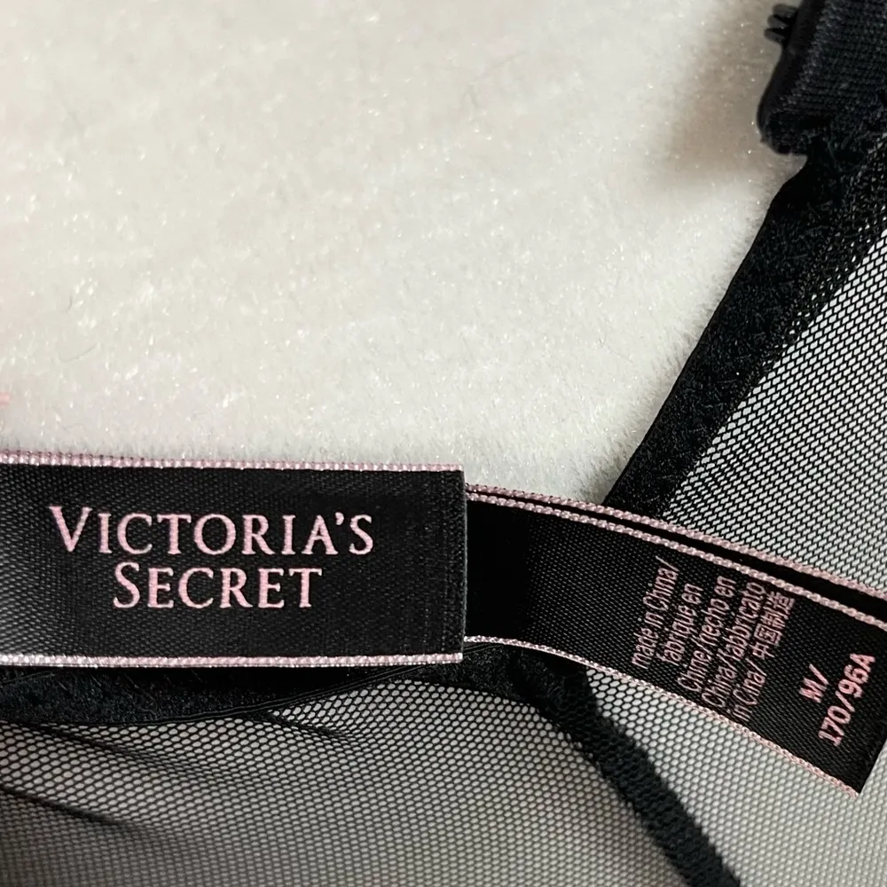 Victoria's Secret Medium Sheer Lace Teddy Thong Bodysuit Deep V Front - Image 11