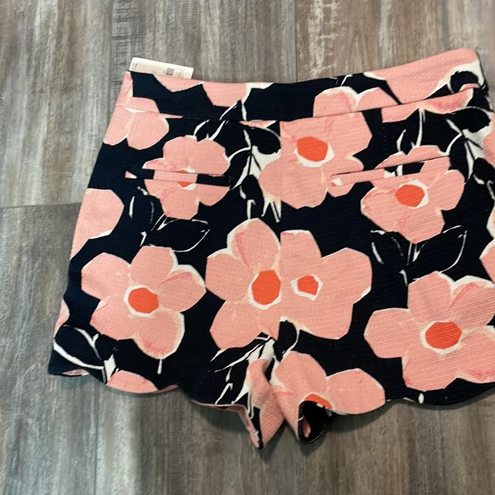 ANTHROPOLOGIE Georgie Scalloped Pique Daisy Floral Print Shorts NEW - Image 7