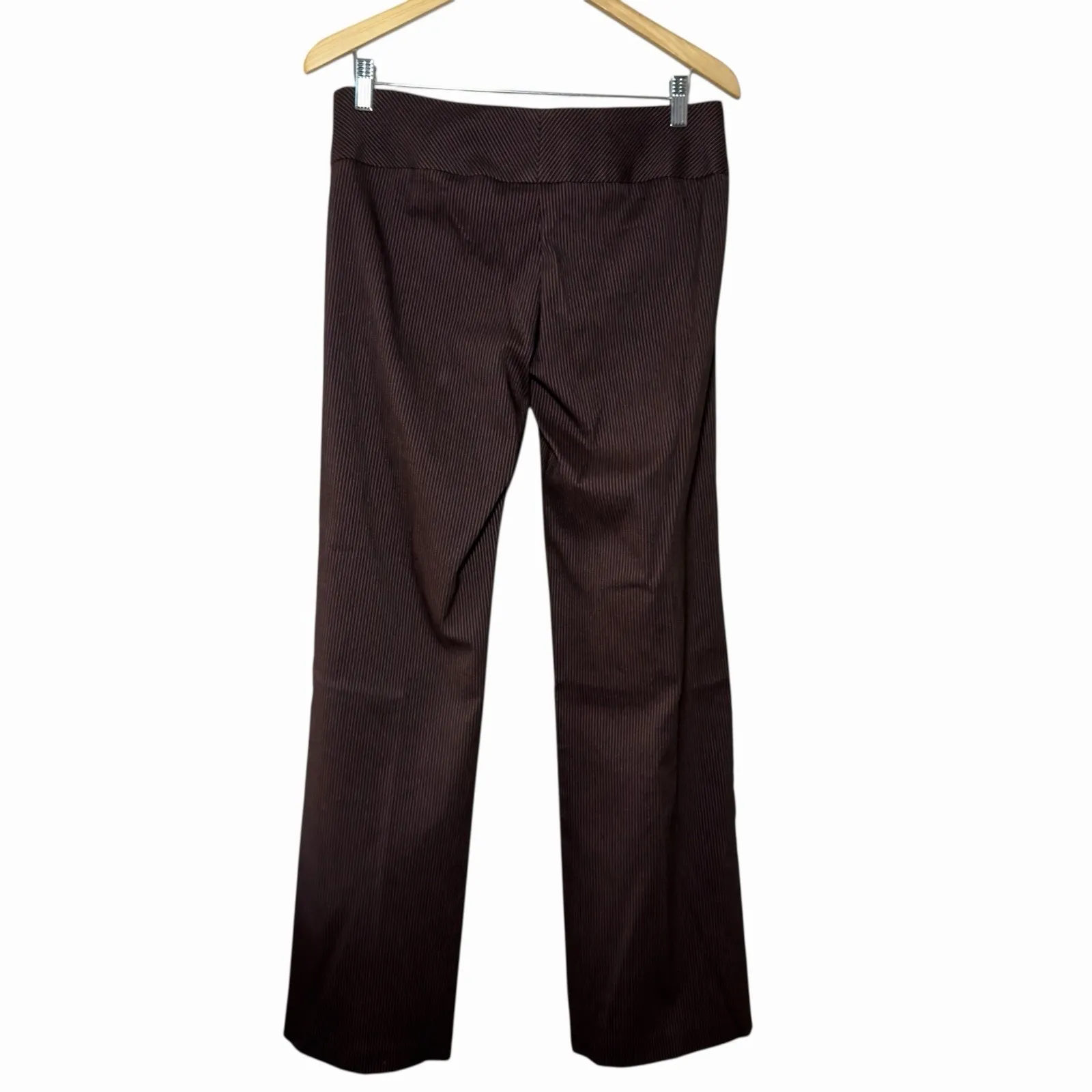 Laundry by Shelli Segal Womens Pinstripe Dress Pants Size 8 Brown Y2K Officecore - Image 2