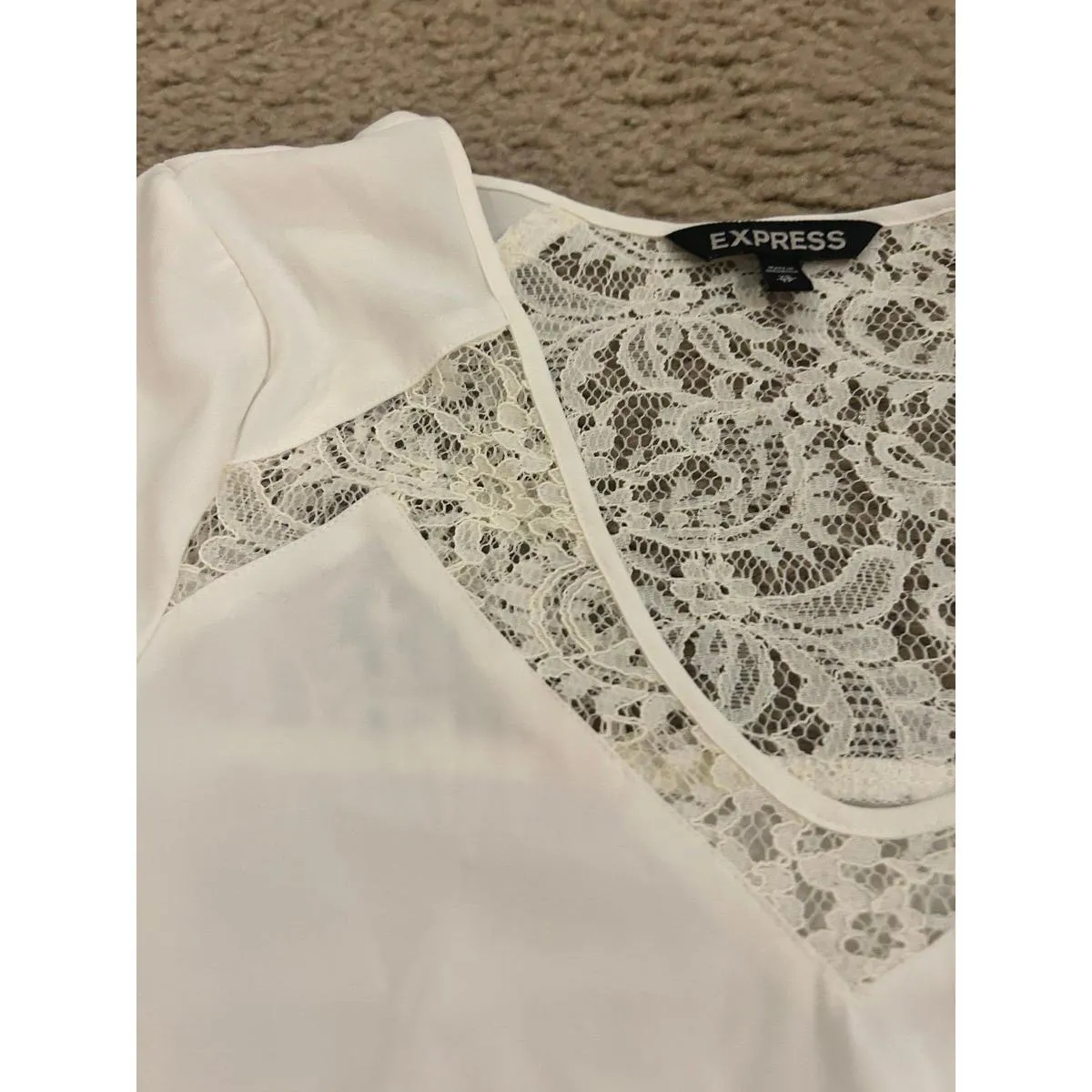 Ab21 top shirt woman white xs cute 3/4 sleeve - Image 7
