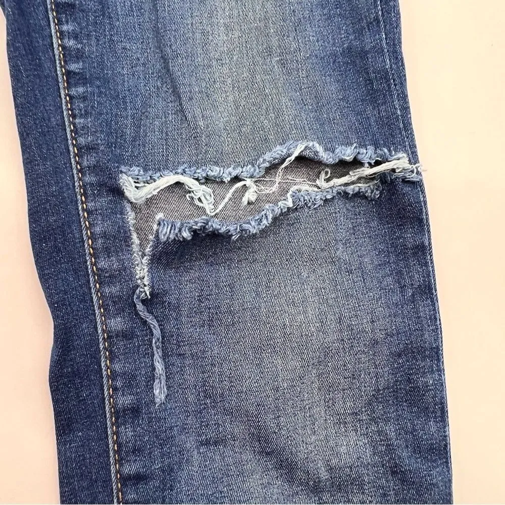 TopShop Women's Moto Leigh Skinny Leg Mid Rise Dark Wash Size W26 to Fit L32 - Image 16