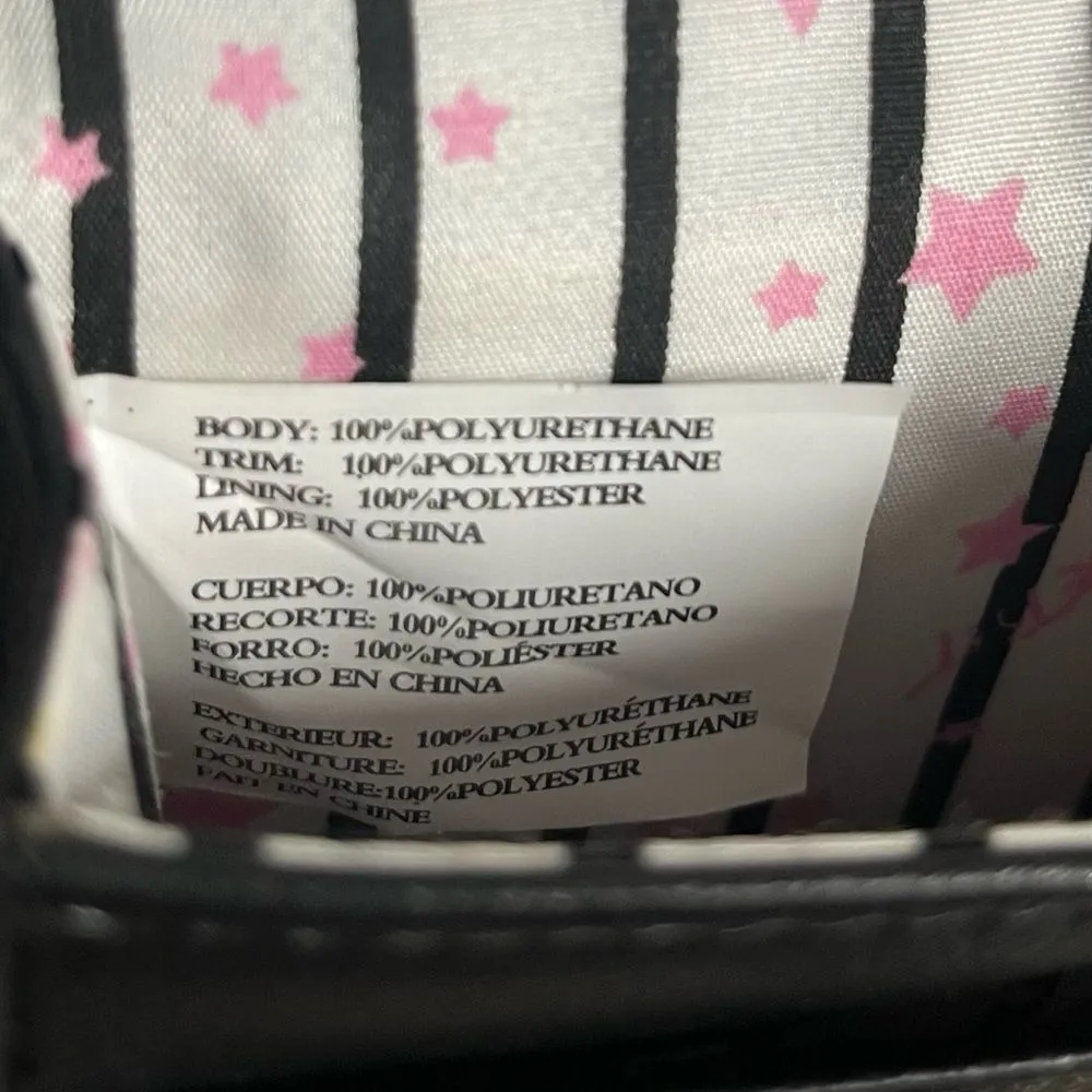 BETSEY JOHNSON Cat Crossbody Bag Glitter Rhinestone Fabric Chain Strap Luv - Image 10