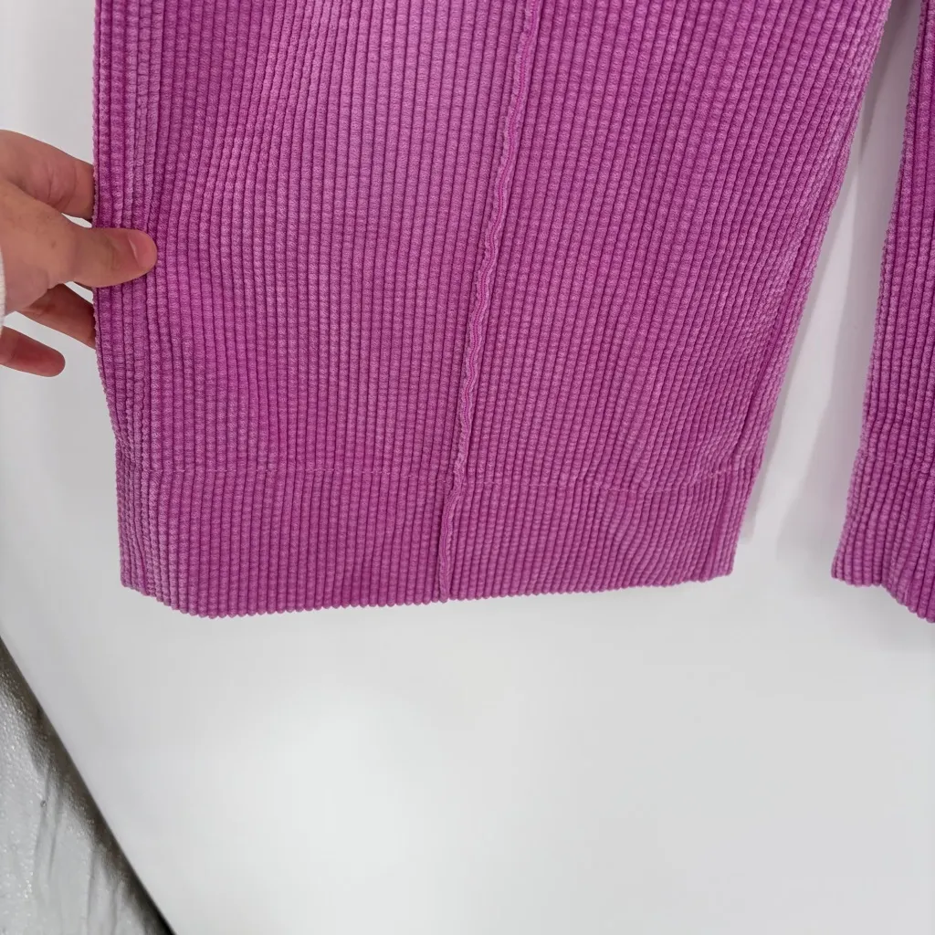 Urban Outfitters Drapey Corduroy Wide Leg Cropped Cargo Pants Lilac XS 90s Y2K - Image 7