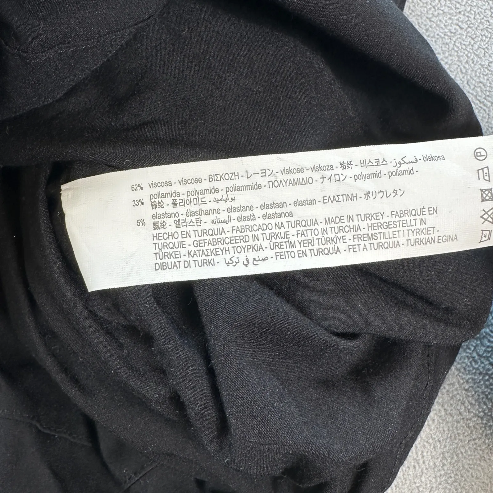 ZARA Womens Off The Shoulder Ruffled Top Blouse S Black Side Zipper Sleeveless - Image 6