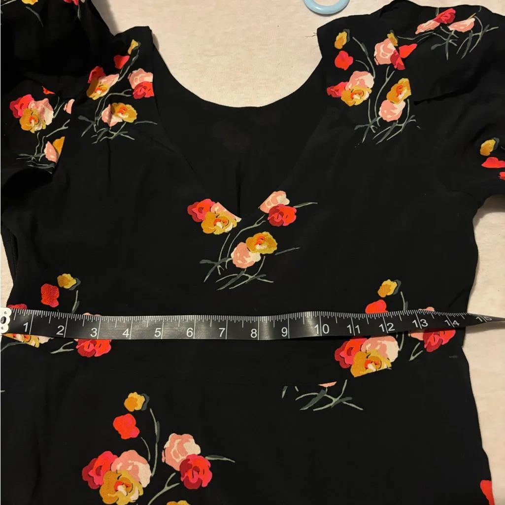 Zara Black Dress with Colorful Floral Design - Image 15