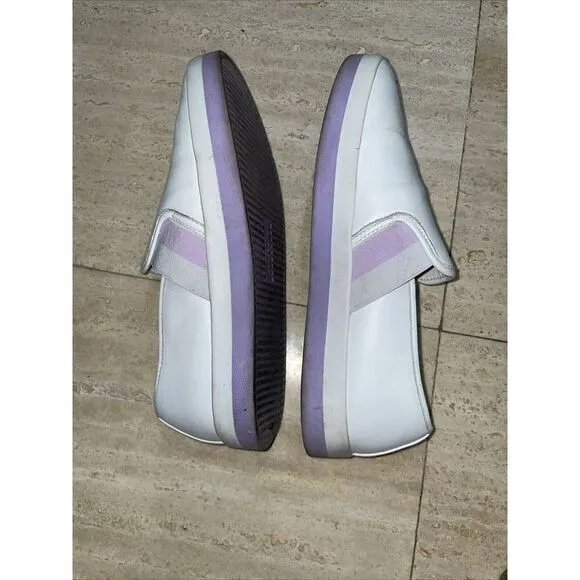 KATE SPADE Sandy Sneaker Leather White/Lilac Slip On‎ Size 8.5 - Image 8