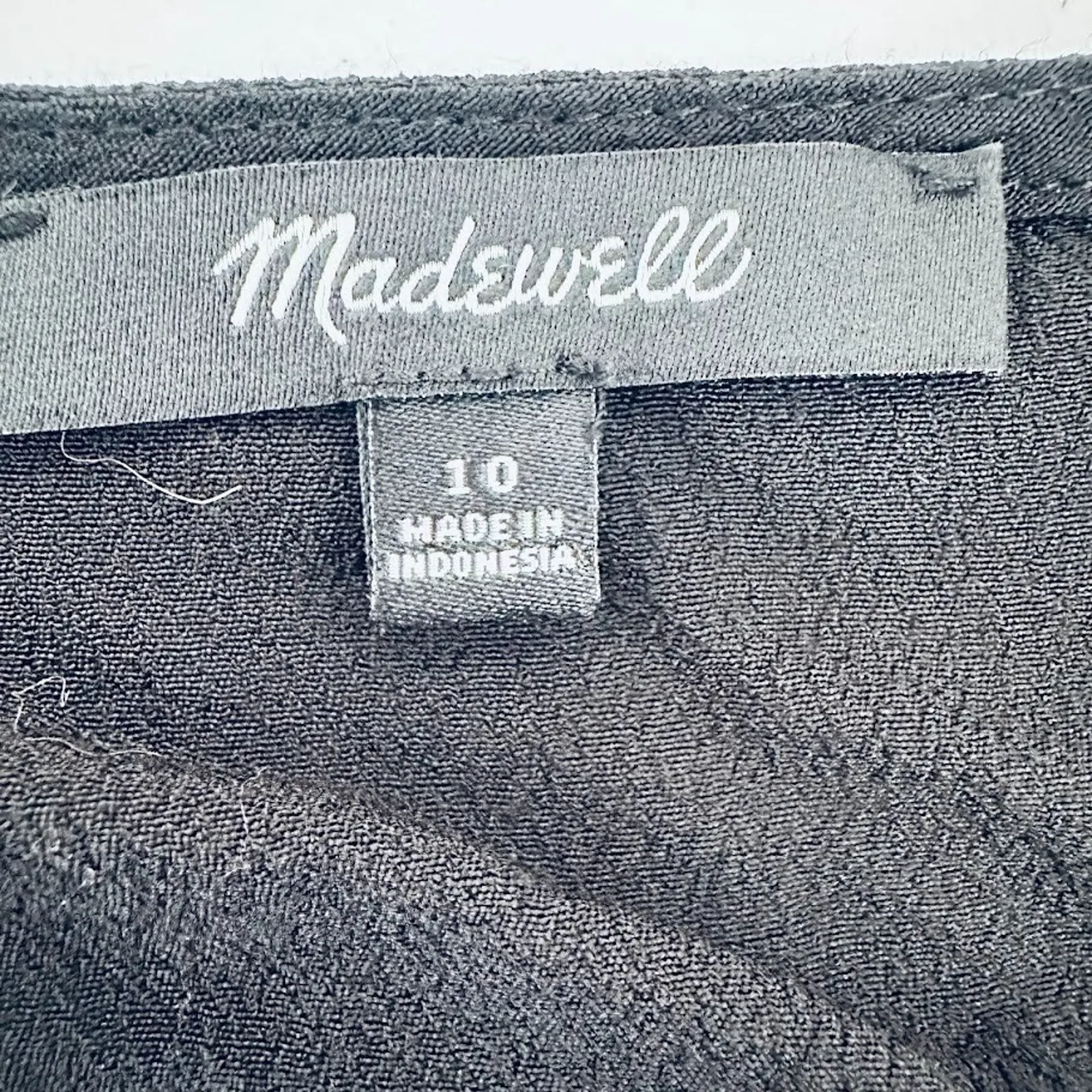 Madewell Top 10 Black Button Short Sleeve Ruffle Neutral Basic Whimsigoth - Image 6