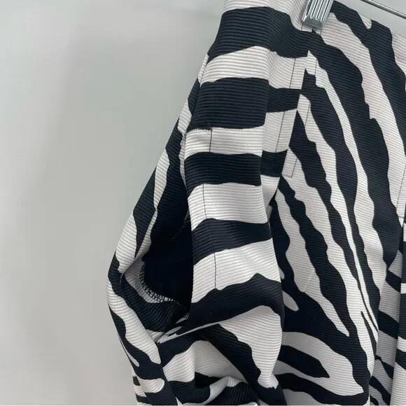 Express‎ Zebra Animal Print Pleated Skirt Size 8 Glam Baddie - Image 7