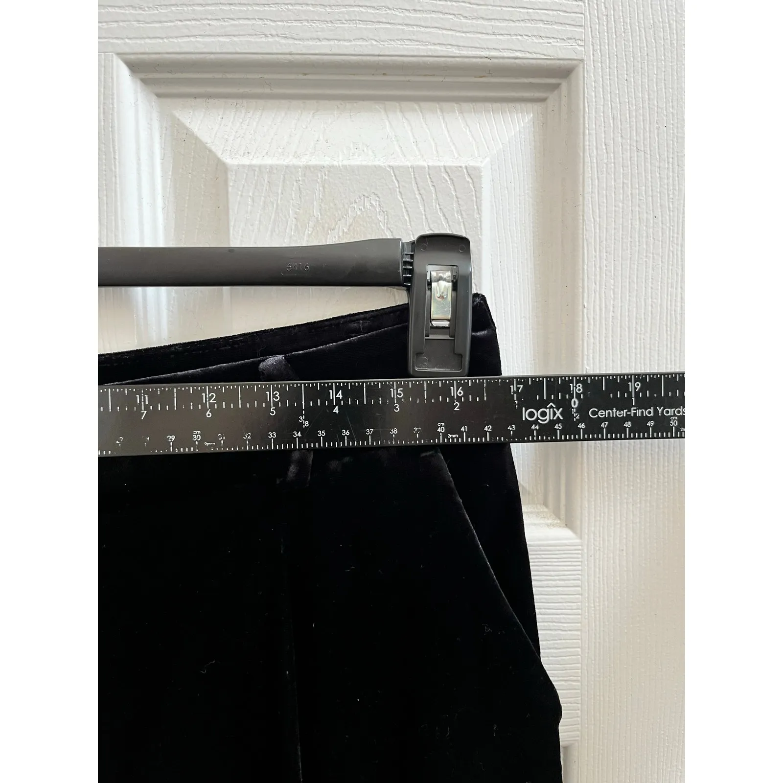 Loft Velvet Black The Peyton Pocket Pleated Wide Leg Trouser Pant Size 8 - Image 11