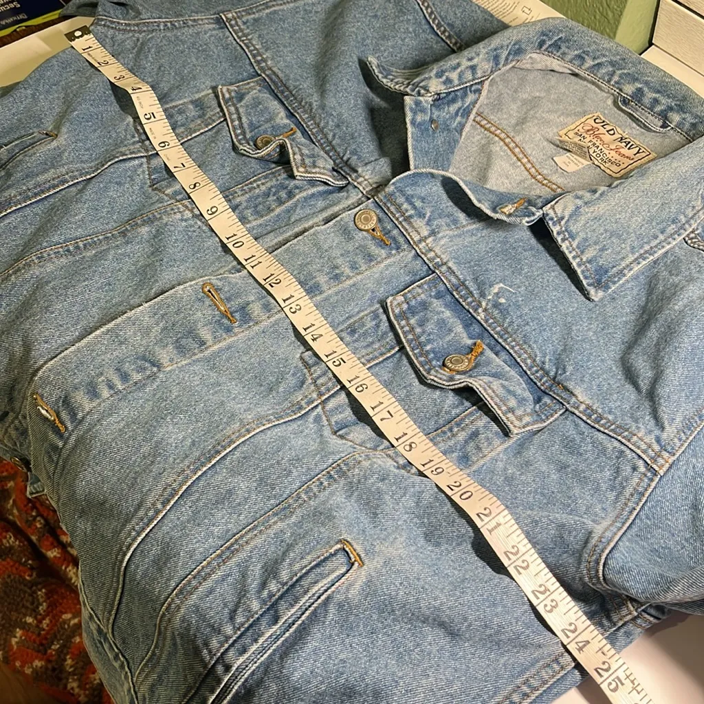 Vintage Old Navy Denim Jean Jacket 90s Y2K Unisex XL - Image 9