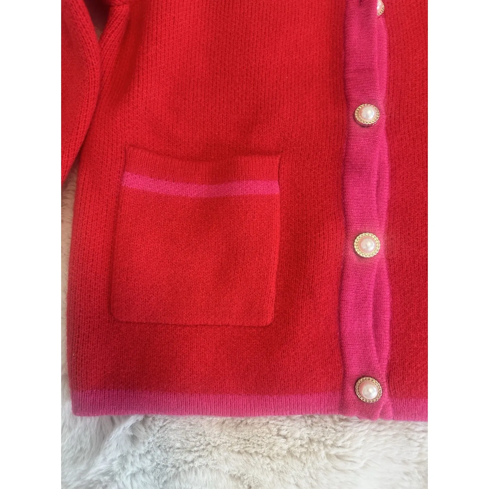 Fate‎ Cardigan Sweater Women's Red Size Médium Size M - Image 4