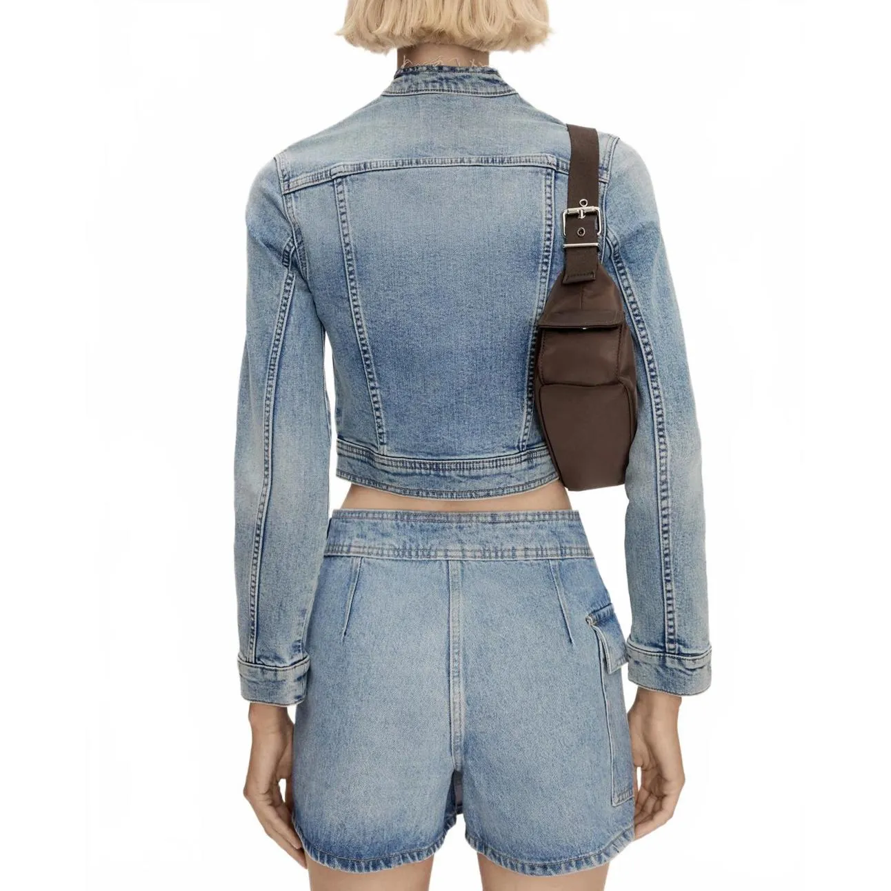 Mango Cotton Denim Skort Medium Blue NWT Small - Image 7