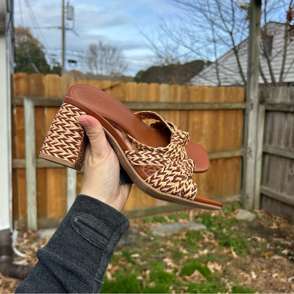 Nwt Women's Aaliyah Raffia Strappy Knot Sandal Heels - Universal Thread size 7 - Image 7