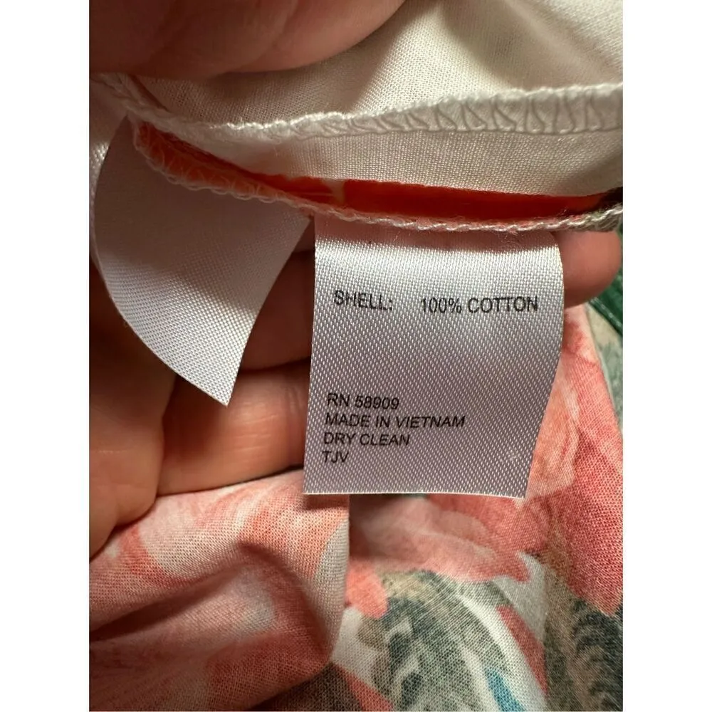 Gianni Bini Thea Camp Shirt Women's XS Multicolor Tropical Bliss Oversized - Image 8