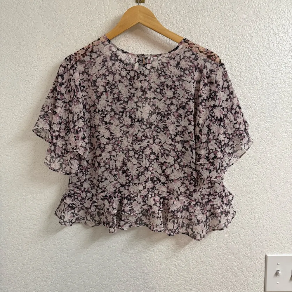 MISA Los Angeles Crop Flutter Top Size Medium - Image 2