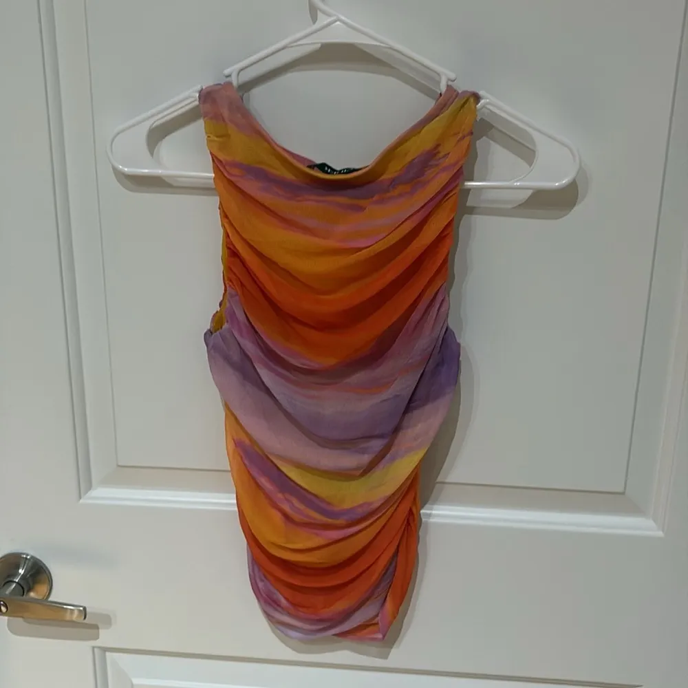 Multicolor tank top, mesh with layer underneath - Image 3