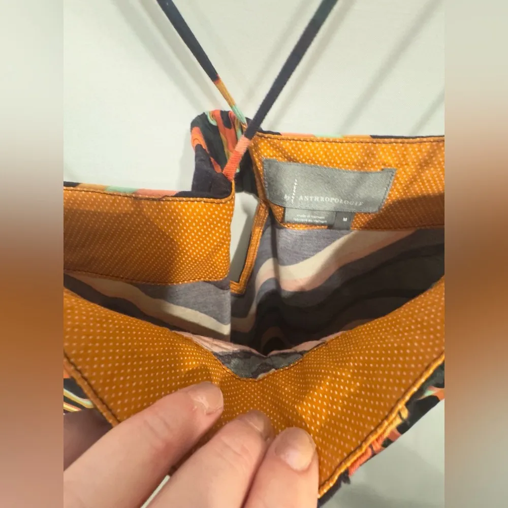 Anthropologie Chevron Slip Dress size Medium-tiny flaw see photo - Image 12