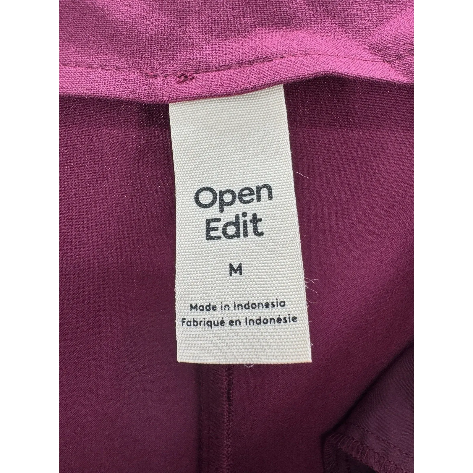 Open‎ Edit Plum Purple Tapered Pants Size Med NWT Career Stretch Workwear Modern - Image 4