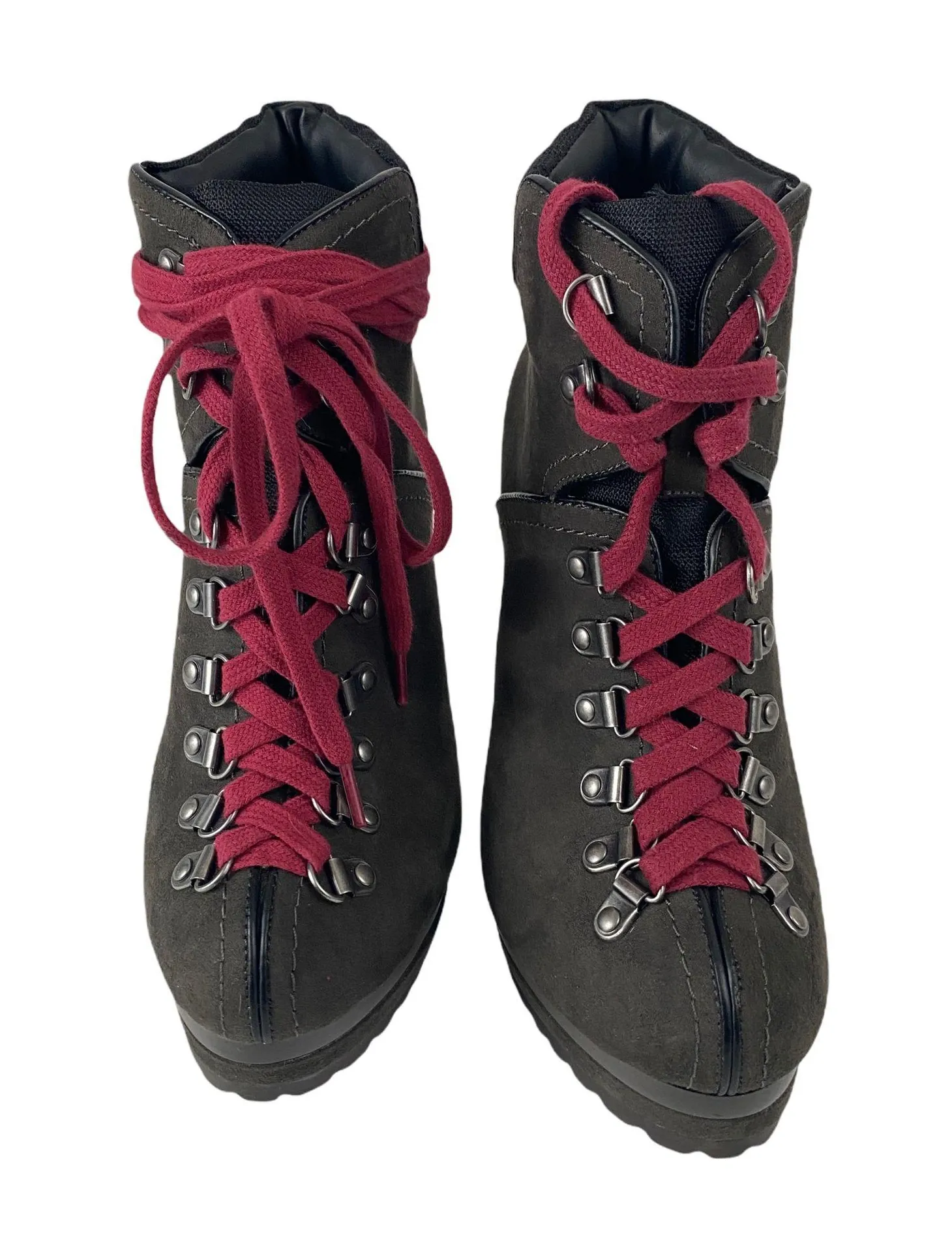 E NWOT Lace Up Heeled Hiking Boots - Image 3