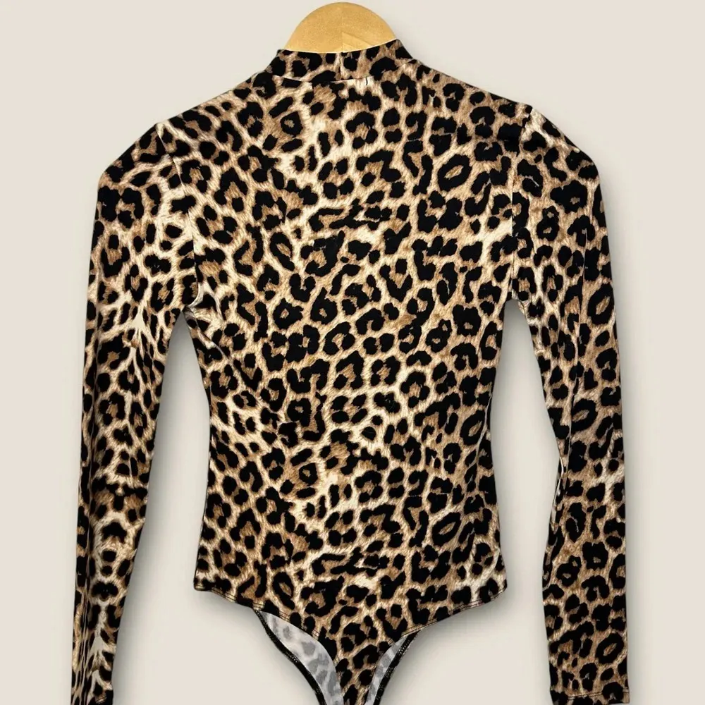 Leopard Print Bodysuit | Size S | New With Tags Yellow - Image 4